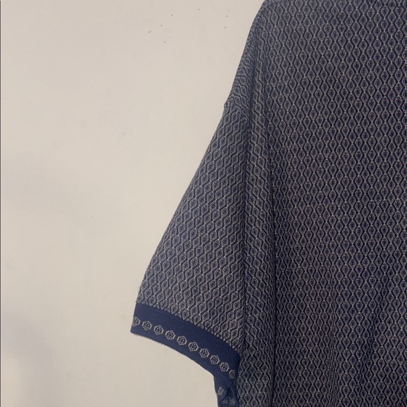 Haband Blue Polo Shirt Classic Knit Design - Picture 5 of 12